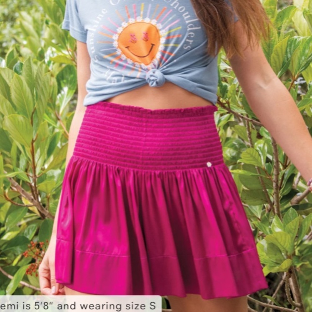 NATURAL LIFE Magenta Satin skort shorts